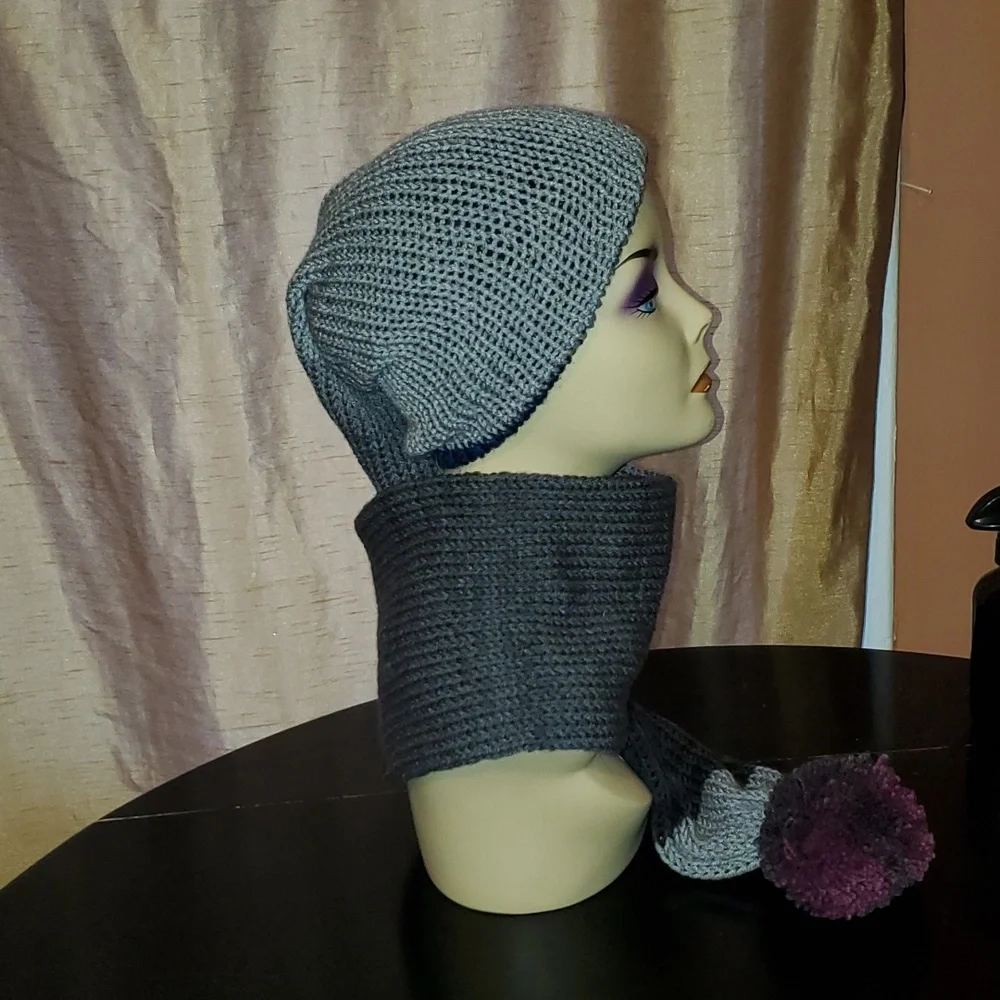Unisex Hat Scarf - Handmade - Picture 3 of 9